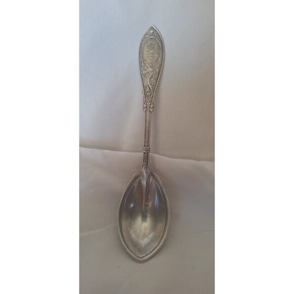 Antique Whiting Sterling Silver “Arabesque” Spoon 1875 Roehm & Wright 6.75" - Picture 1 of 9